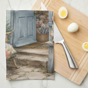 Linge De Cuisine Boutique de Courtepoint Cottagecore Français Aquar