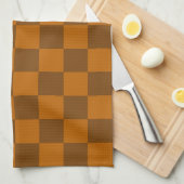 Linge De Cuisine Bouton À damiers Brown (Quart Plié)