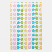 Linge De Cuisine Bouton bleu rose jaune motif accessoires tendance (Vertical)