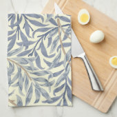 Linge De Cuisine Bouton bleu saule (par William Morris) (Quart Plié)