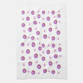 Linge De Cuisine Boutons et rubans roses et violets (Vertical)