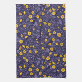 Linge De Cuisine Boutons jaunes et violets (Vertical)