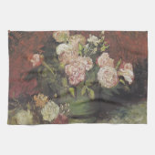 Linge De Cuisine Bowl avec Peonies et Roses par Vincent van Gogh (Horizontal)