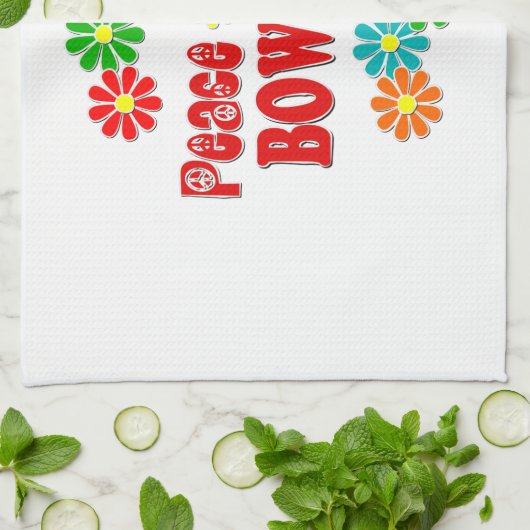 Linge De Cuisine Bowling d'amour de paix (Plié)