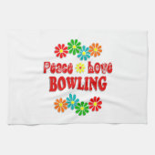 Linge De Cuisine Bowling d'amour de paix (Horizontal)