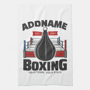 Linge De Cuisine Boxe Anneau AJOUTER NOM Boxer Gym Speed Sac