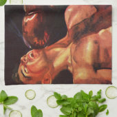 Linge De Cuisine Boxe vintage, Boxers Punching Combattre (Plié)