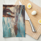 Linge De Cuisine Boxer Beach Surfing Peinture (Quart Plié)