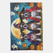 Linge De Cuisine Boxer Chiens Citrouille Halloween Funny (Vertical)