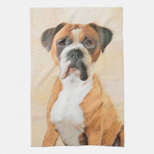 Linge De Cuisine Boxer Dog Peinture Non Décroché Art animal origina