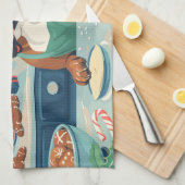 Linge De Cuisine Boxer Gîtes : Noël festif (Quart Plié)