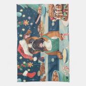 Linge De Cuisine Boxer Gîtes : Noël festif (Vertical)