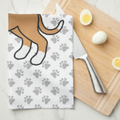 Linge De Cuisine Boxer pâle Cartoon Chien & Pâtes (Quart Plié)