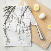 Linge De Cuisine Branches brunes rustiques (Quart Plié)