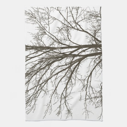Linge De Cuisine Branches brunes rustiques (Vertical)