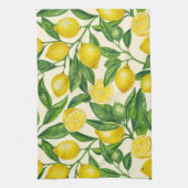 Linge De Cuisine Branches de citron vert et jaune (Vertical)