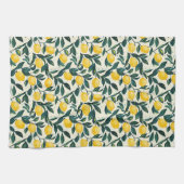 Linge De Cuisine Branches de citronnier jaune vif à deux tons (Horizontal)