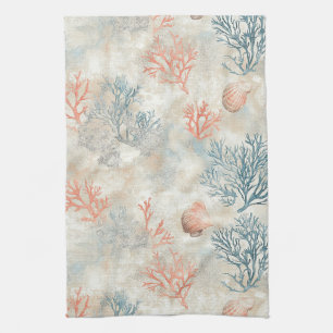 Linge De Cuisine Branches de corail sophistiquées - Coquillage doux