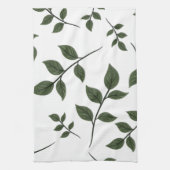 Linge De Cuisine Branches de feuillage avec des feuilles vertes sur (Vertical)