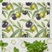 Linge De Cuisine Branches et olives par Natasha Us (Plié)