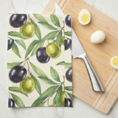 Linge De Cuisine Branches et olives par Natasha Us (Quart Plié)