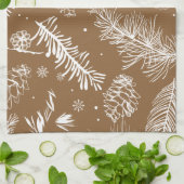 Linge De Cuisine Branches et pin 3 (Plié)