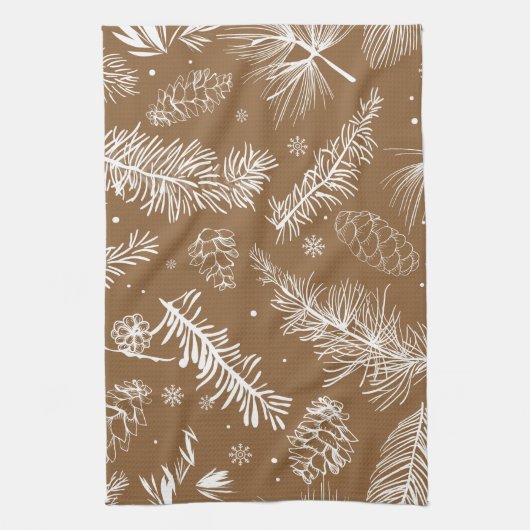 Linge De Cuisine Branches et pin 3 (Vertical)
