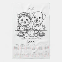 Brassé avec amour Chat & Chien Calendrier de la se