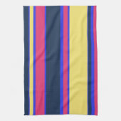 Linge De Cuisine Brayures rose, jaune et bleue (Vertical)