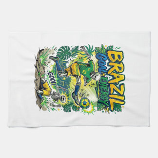 Linge De Cuisine Brésil Énergie de but Skeleton Nations Striker Cre