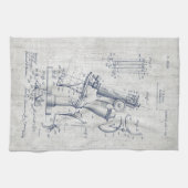 Linge De Cuisine Brevet de microscope vintage (Horizontal)