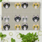 Linge De Cuisine Brick de chats (Plié)