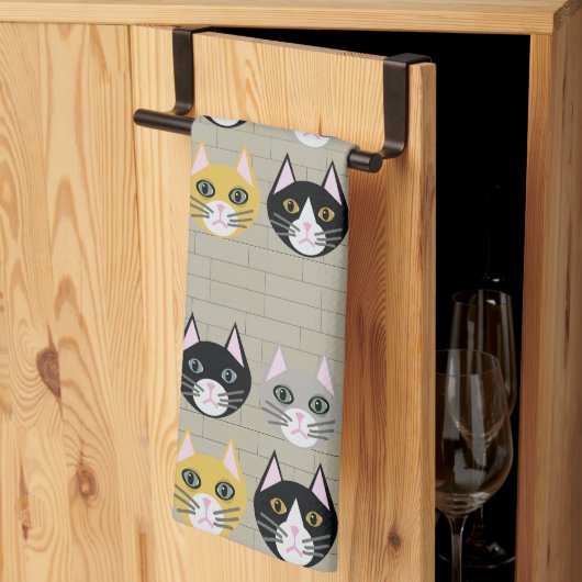 Linge De Cuisine Brick de chats (Pliage en tiers)