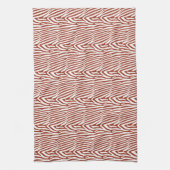 LINGE DE CUISINE BRICK RED ZEBRA STRIPES (Vertical)