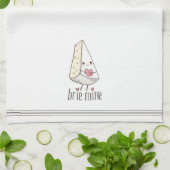 Linge De Cuisine Brie Mine Cute Funny Valentine's Day Fromage Pun (Plié)