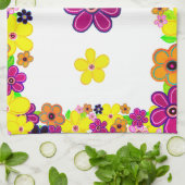 Linge De Cuisine Bright Abstrait Flower Art (Plié)