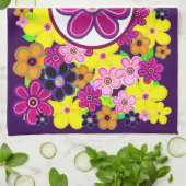 Linge De Cuisine Bright Abstrait Flower Art (Plié)