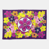 Linge De Cuisine Bright Abstrait Flower Art (Horizontal)