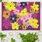 Linge De Cuisine Bright Abstrait Flower Art (Plié)