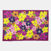 Linge De Cuisine Bright Abstrait Flower Art (Horizontal)