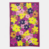 Linge De Cuisine Bright Abstrait Flower Art (Vertical)