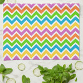 Linge De Cuisine Bright Colorful Rainbow Chevron Pattern (Plié)
