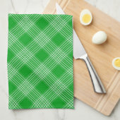 Linge De Cuisine Bright Green Plaid Checked Pattern (Quart Plié)