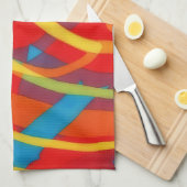 Linge De Cuisine Bright Psychedelic Vibes Abstract Art Towel (Quart Plié)