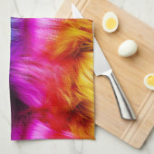 Linge De Cuisine Bright Rainbow fausse texture de fourrure monstre (Quart Plié)