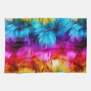 Linge De Cuisine Bright Rainbow fausse texture de fourrure monstre