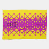 Linge De Cuisine Bright Yellow and Purple Kitchen Towel (Horizontal)