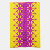 Linge De Cuisine Bright Yellow and Purple Kitchen Towel (Vertical)