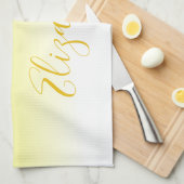 Linge De Cuisine Bright Yellow Ombre meilleure maman jamais (Quart Plié)