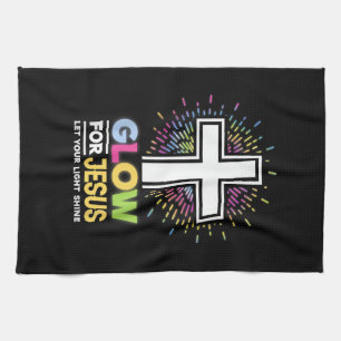 Linge De Cuisine Brillez pour Jésus Christ Tee Croix Chrétienne Jés